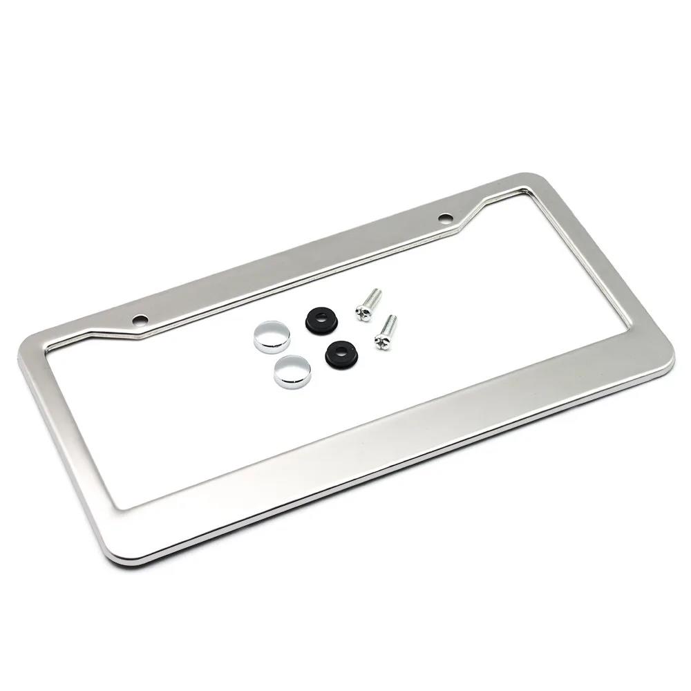 1/2Pcs Stainless Steel License Plate Bracket Bracket Car Label Frame Universal License Plate Frame American License Plate Frame License Plate Covers