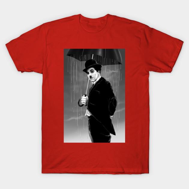 Unisex Fashion TShirt Chaplinrainy Days Print TShirt Plus Size S-5XL T-Shirt 100%Cotton Tops O Neck Short Sleeve Tees