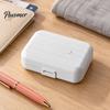 Portable Pill Case Double Layer Box with 7 Compartments, Waterproof Daily Case, Supplement Container Small Pocket Size PP for Outdoor Trip And