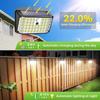 1500MAH Motion Sensor Lights Outdoor with Lights 176 LED Solar LightsIP65 Security Light Outside with 3 Modes for Garden Patio