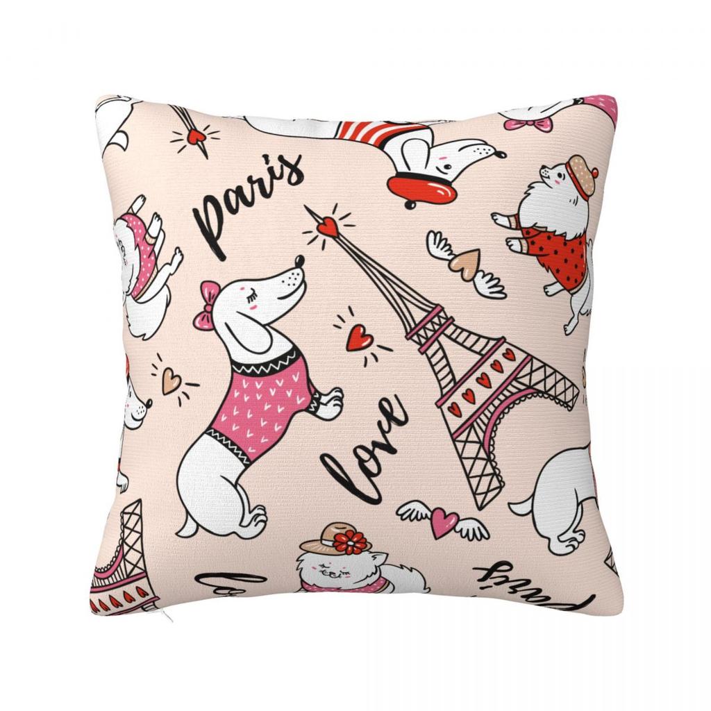 Sighthound Pet Dachshund Animal Hip Hop Cute Square Pillow Cases Dog Lover Cushion Cover Vintage Decorative Pillowcase for Home