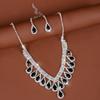 Rhinestone Crystal Jewelry Set Shining Necklace Bridal Earrings  Banquet