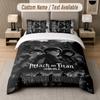Custom Name Attack on Titan 3Pcs Duvet Cover Set Personalized Text Bedding Pillowcases Bedroom