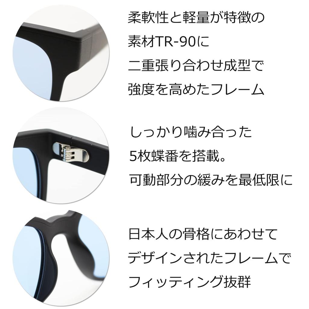 Blue Light Made in Light Biker UV Blue Light Высокоэффективные линзы матово-синего цвета [Eight Tokyo] Солнцезащитные очки, поляризованные, мужские, женские, вырезан, Япония,