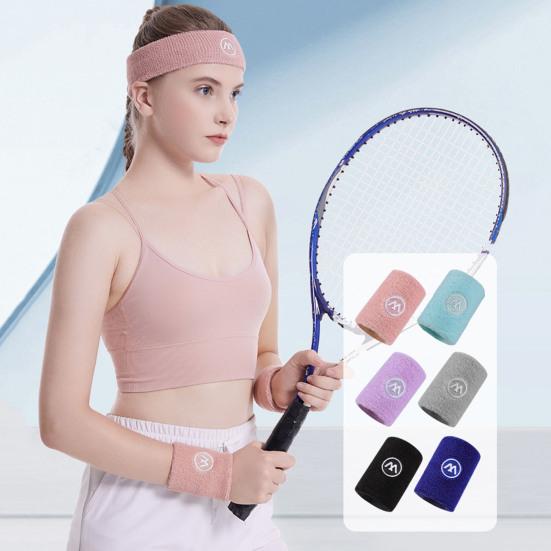 1 Set Sports Sweat Bands Sweat-absorbing Quick-drying High Elastic Nylon Cloth Wrist Guards
