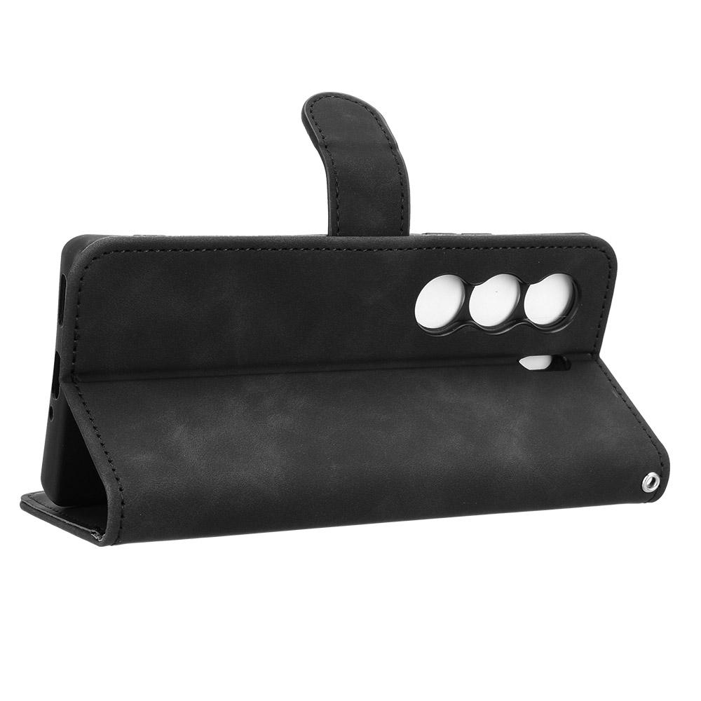 Для TECNO Camon 40 4G Кожаный чехол с ощущением кожи Противоударный Чехол-книжка с кошельком для телефона