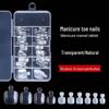 Коробка из 100 шт. Типсов для ногтей на ногах - Полное покрытие, Искусственные ногти, Прозрачные и Натуральные цвета