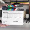Film Clapper Board Acrylic Dry Erase Slate Colorful Director Video Scene Clapboard Cut Prop Whiteboard Marker Filming Tool