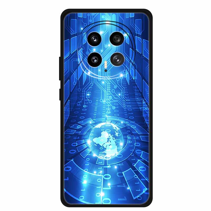 Защитный чехол для мобильного телефона For Honor Magic8 5G, с цветочным рисунком, мягкий, черный силикон, задняя крышка для Honor Magic 8 2025, чехол Funda