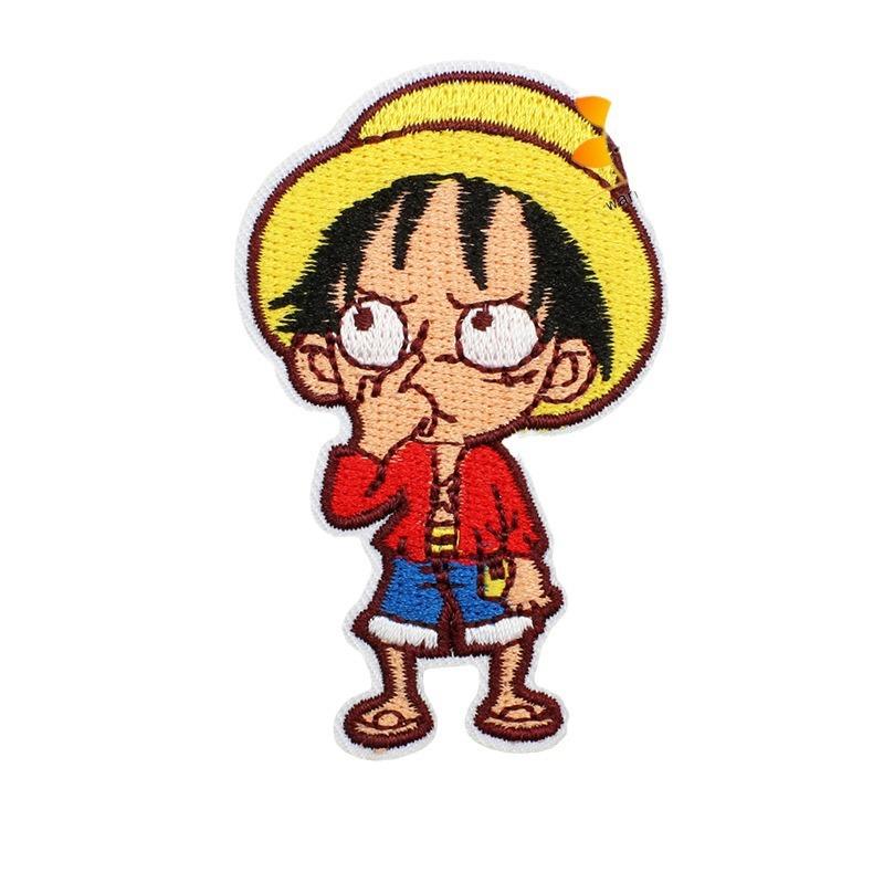 Тканевая наклейка-патч с вышивкой One Piece, Наклейка-патч для украшения одежды, Компьютерная вышитая этикетка с персонажем японской анимации, Наклейка для украшения сумки