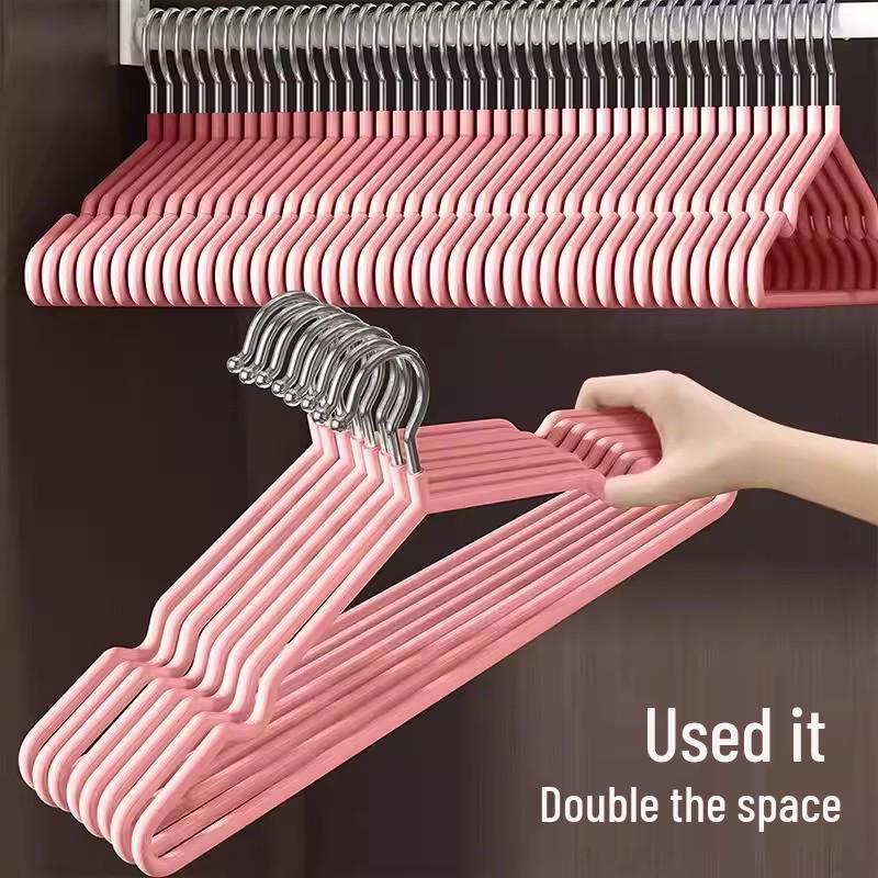 Stainless Steel Non-Slip Traceless Clothes Hanger for Dorms