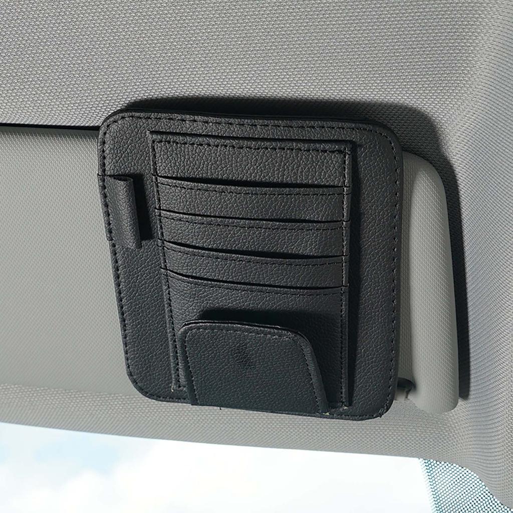 Автомобильные принадлежности, держатель для автомобиля, солнцезащитный козырек, держатель для удостоверения личности, многофункциональный кожаный держатель для ручек, держатель для очков для автомобилей