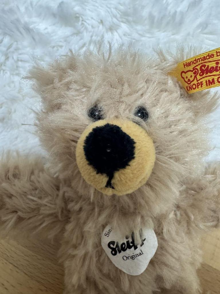 [USED] German Steiff Teddy Bear Keychain Plush Toy