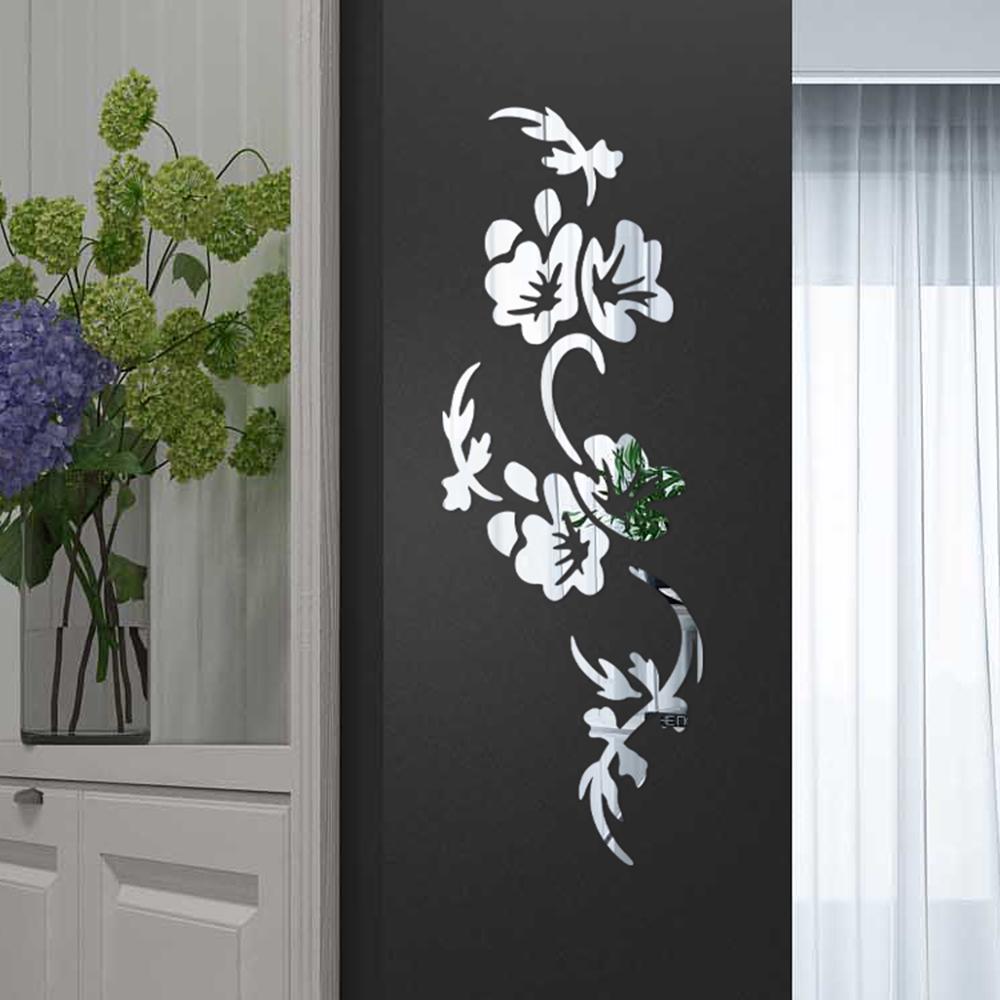 New Creative Acrylic Mirror Wall Stickers Three-dimensional Environmental Personality Wall Stickers KTY