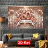 2D flat items designed for the celebration of 60th birthday made of polyester party banner garden celebration event