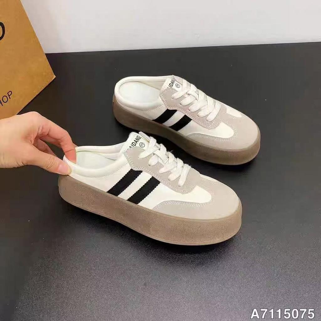 Half Slippers Women's Spring and Summer Outer Wear 2025 New Super Fire Thick-soled Bag Head Slippers Lazy One-pedal Shoes Half-tray Shoes