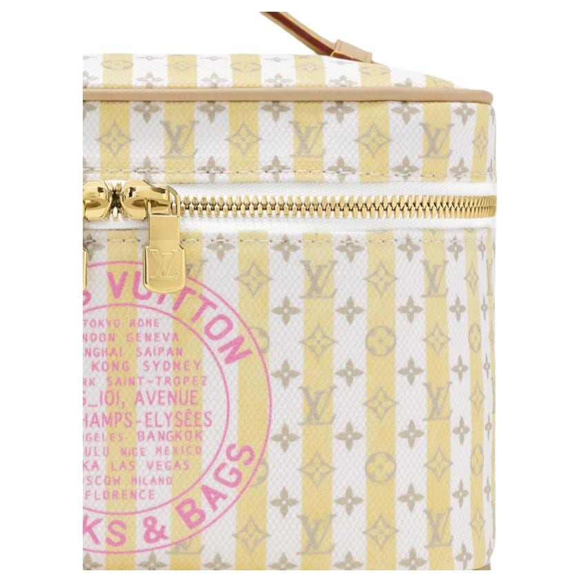 Louis Vuitton Симпатичная косметичка из смесовой ткани лен-хлопок с покрытием, мини, женская, разноцветная, M28702