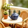 Classic 1:12 Scale Miniature Enamel Kettle for Dollhouse Kitchen Retro Design