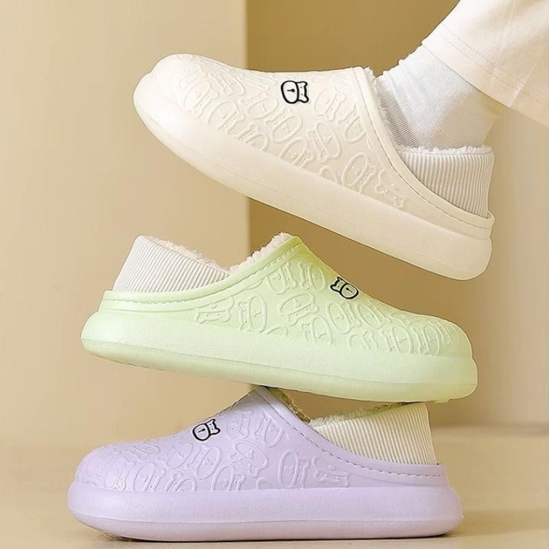 Водонепроницаемые зимние домашние женские и мужские меховые тапочки теплые плюшевые хлопковые туфли для дома и улицы толстая подошва плоская платформа женская обувь