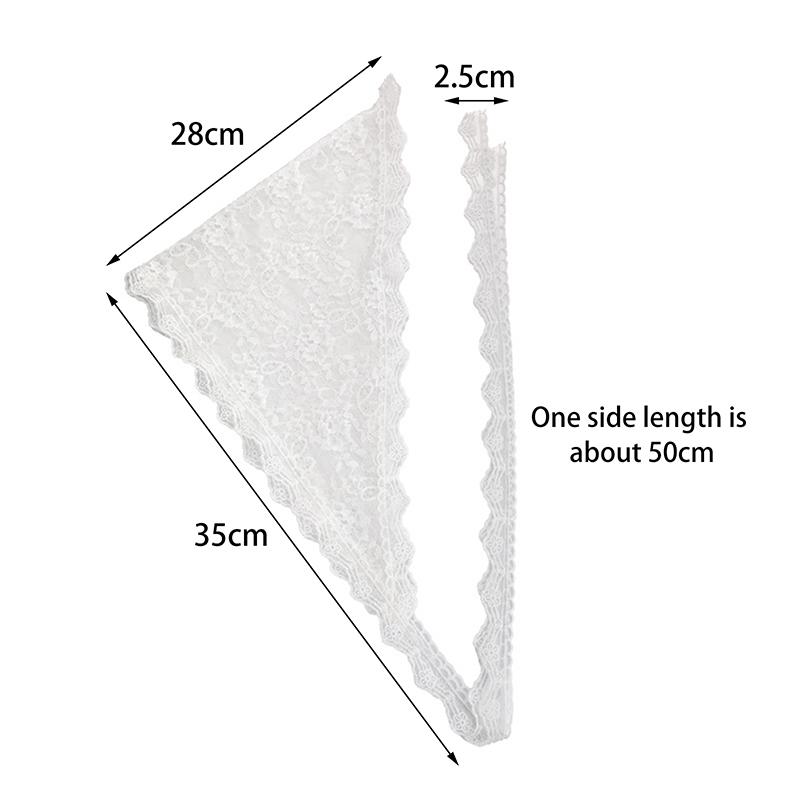 Triangle Short Skirt Half Skirt Butt Curtain Skirt Lace Trim Small Apron Soft Lace Stacked Fashion Spring Headscarf Accessories