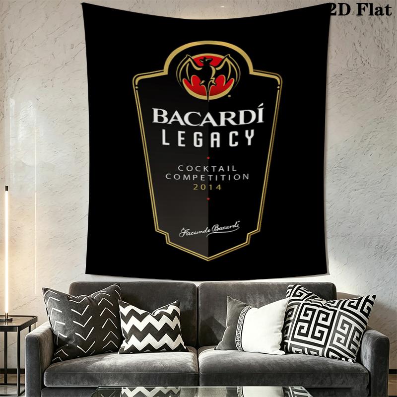 Bacardi Wall Tapestry Aesthetic Wall Hanging Printed Fabric Blanket Decorative Tapestries for Bedroom Living Room Home Decor