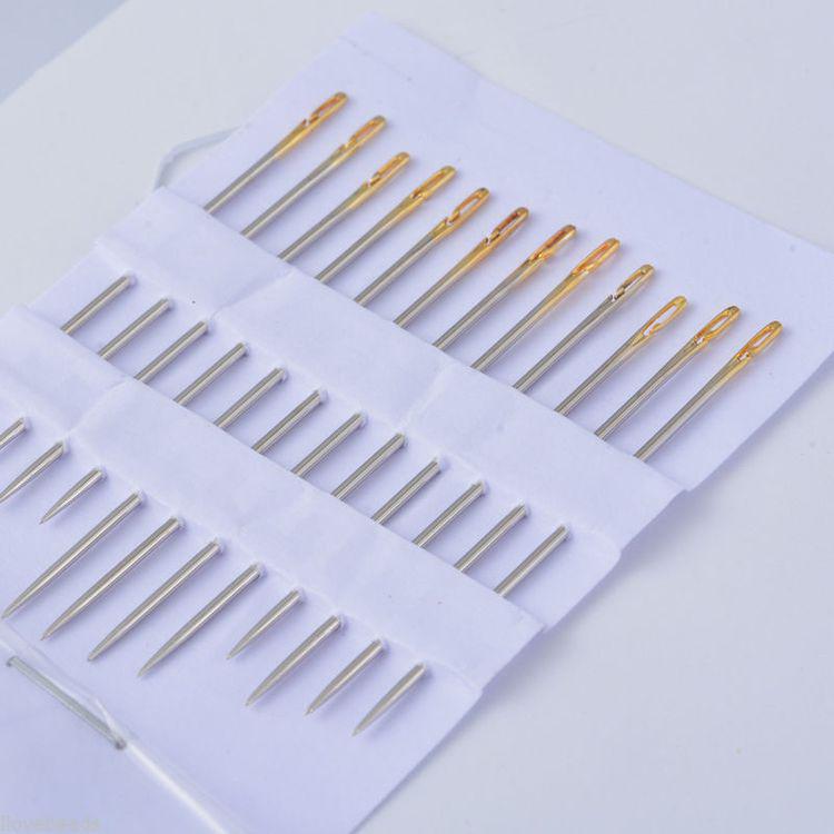 Бытовые ручные инструменты с боковым отверстием 12 шт. швейные принадлежности иглы разных размеров из нержавеющей стали уникальные