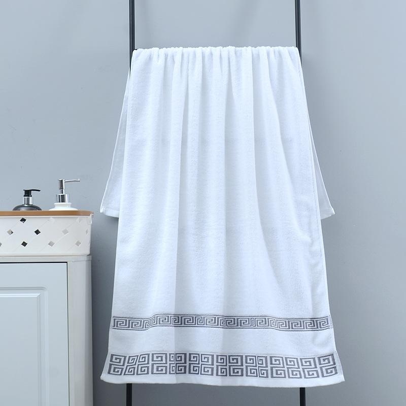 1pcs Pure Cotton Quality Bath Towels Square Gifts Plain Color Broken Great Wall Grid Thickened Large Bath Towels