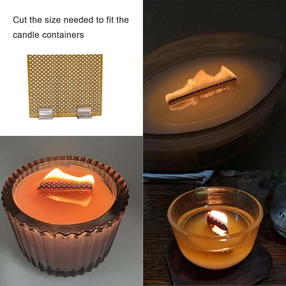 10 шт. Деревянный фитиль для свечей, металлические зажимы для основания, полые треугольные свечи, набор для самостоятельного изготовления ароматических свечей, подарки ручной работы, домашний декор