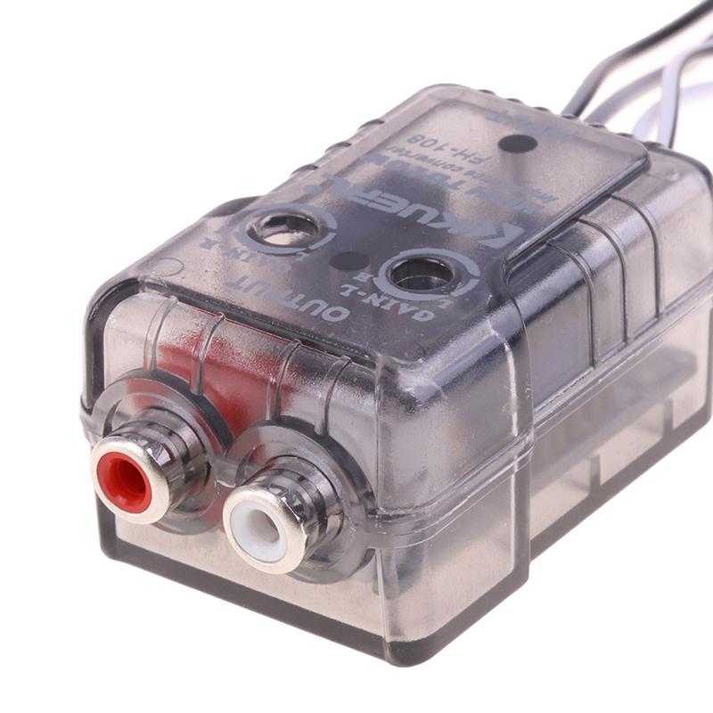 High Level Speaker Signal To Low Level Rca Adapter Car High To Low Subwoofer Converter