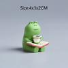 Cartoon Cat Frog Bear Yellow Chair Computer Office Model Mini Action Figures Resin Home Decor Accessories Desktop Figurine Toys