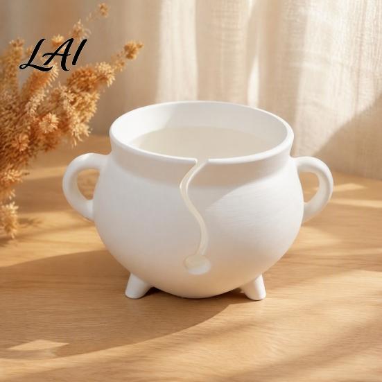 Desktop Yarn Organizer 3D Printed Bowl Smooth Rotating Circular Knitting Tool for Crochet Accessory Gift Thread Tangle Free Holder Weaving Supplies