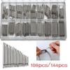 108/144pcs/lot 8-25mm Watch Band Spring Bars Strap Link Pins Watch Repair Tools