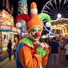 Color Block Clown Hat with White Pom Poms Halloween Party Hat Funny Joker Hat  Party