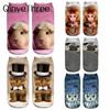 New 3D Printed Women Socks Unisex Cute Low Cut Ankle Sock Multiple Colors Casual Funny Hamster Dog Cat Monkey Owl Sokken