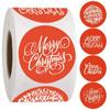 500Pcs Kraft Paper Round Labels Christmas Gift Sticker Xmas Tree Candy Box New Year Packaging Bag Christmas Decorations
