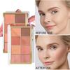 Матовая восьмицветная пудра-румяна, устойчивая к поту, прочная, натуральная, нюдовая, восстанавливающая румяна