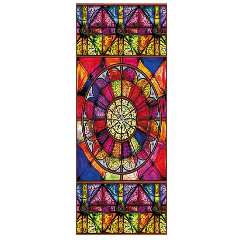 Витражная пленка для окон, непрозрачная матовая защита конфиденциальности, многоразовое съемное покрытие для церковного окна для домашнего декора