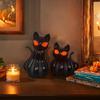 Фигурка черного кота Хэллоуин настольное украшение смола статуэтка кота