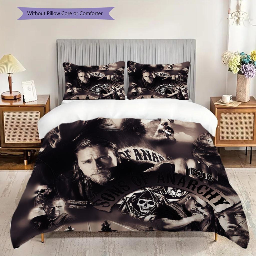Anarchy Air Sons Anarchy Fan'S Tribute Bedding 1 Duvet Cover 2 Pillowcase Without Core Duvet Cover And Pillowcase Christmas Birthday Gift