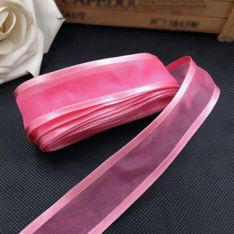 Candy Color Gauze Ribbon Satin Organza Ribbon for Wedding Party Decoration Handmade Ribbon Gift Packaging
