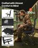 Hunting Chair, 360° Silent Swivel, Foldable Portable Blind Chair, Heavy-Duty Steel Frame Ground Stool Seat, with Armrests, Adjustable Carry Strap,