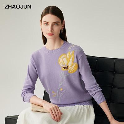 Женский вязаный свитер Zhaojun из 100% кашемира