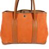 HERMES Garden Party 36 PM Hand Bag Shoulder Bag Tote Bag Leather/Canvas Orange