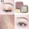 Одноцветный водонепроницаемый перламутровый оттенок теней для век с блестками для макияжа