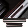 Universal PVC Door Sill Guard 4pcs - Durable Anti-Scratch Trim Protectors, Easy Install Car Decor Accessories