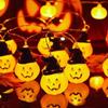 1.5/3/6M Pumpkin String Lights Night Halloween Party Decor Home Outdoor Ghost Scary Carnival Festive Horror Halloween Party Props
