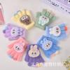 Autumn and Winter New Children's Cute Girls and Boys Gloves Full-finger Children's Five-finger Warm Thickened Gloves