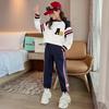 Girls' Spring 2025 Fashionable Sports Two-Piece Suit: Internet Celebrity Style for Big Kids, Perfect for Spring and Autumn