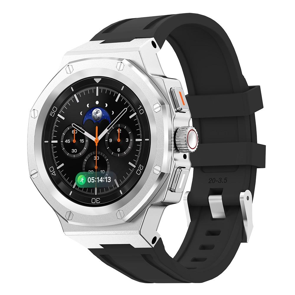 Металлическая рамка Мод-комплект Корпус для Samsung Galaxy Watch 8 40 мм 44 мм Стальной и резиновый ремешок Чехол для Galaxy Watch 8 Classic 46 мм Комплект для переделки