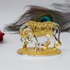 Идол коровы Камдхену с теленком (Двухцветный) Позолоченное и посеребренное для домашнего декора | Гай Бачда Корова и Теленок для Васту | Положительная Энергия